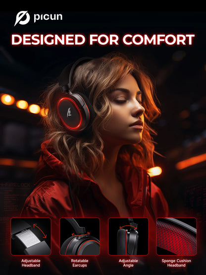 Picun G2 2.4G Wireless Gaming Headset