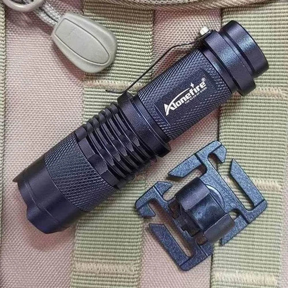 Lampe de poche pivotante à anneau en U pour sac à dos de travail