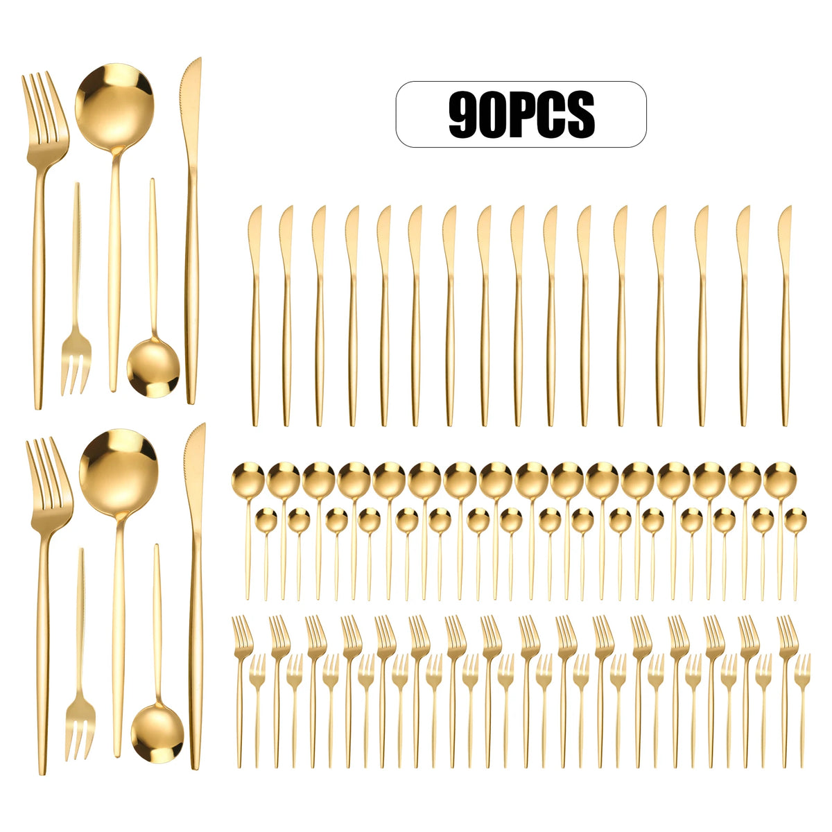 Flatware Set Stainless Steel Silverware Cutlery