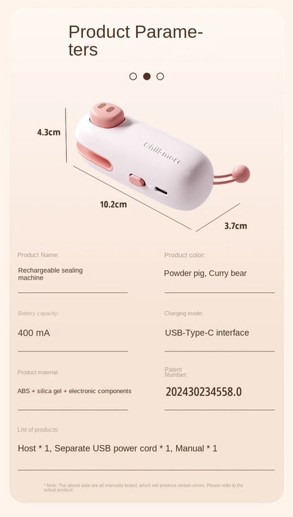 Mini Bag Sealer Rechargeable Heat Sealer