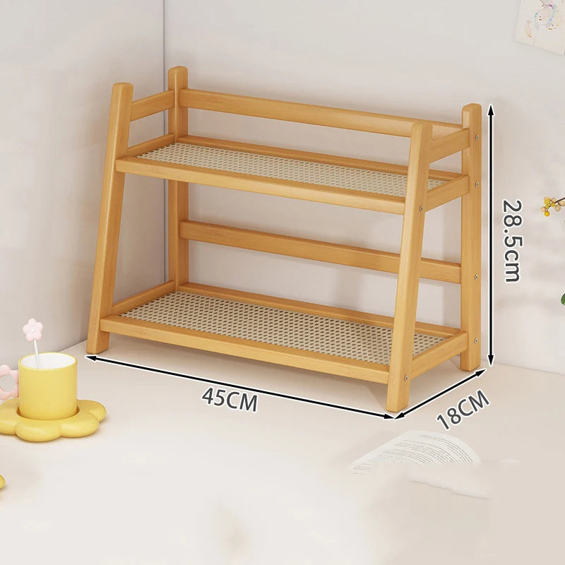 Bamboo Spice Caddy Shelf 2-Layer