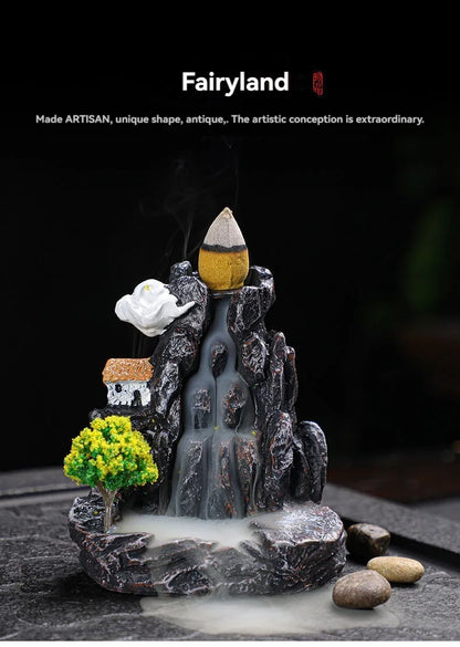 Backflow Incense Holder Waterfall Home Decor