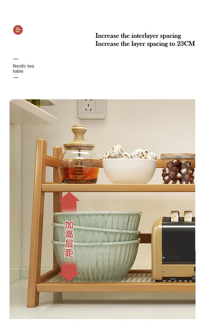 Bamboo Spice Caddy Shelf 2-Layer