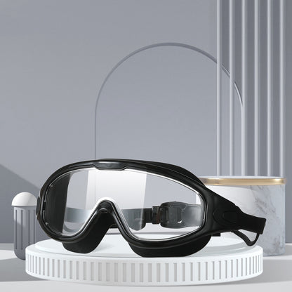Silicone Big Frame Swimming Goggles with Earplugs - BestShop