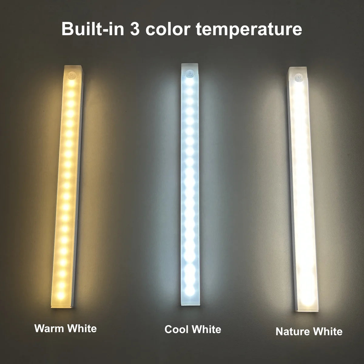 Barra de luz LED con sensor de movimiento recargable