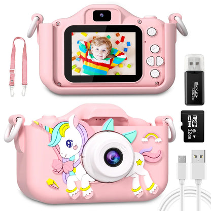 Cute Cat Children Cameras With 32G Card