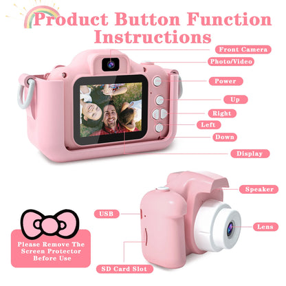 Cute Cat Children Cameras With 32G Card