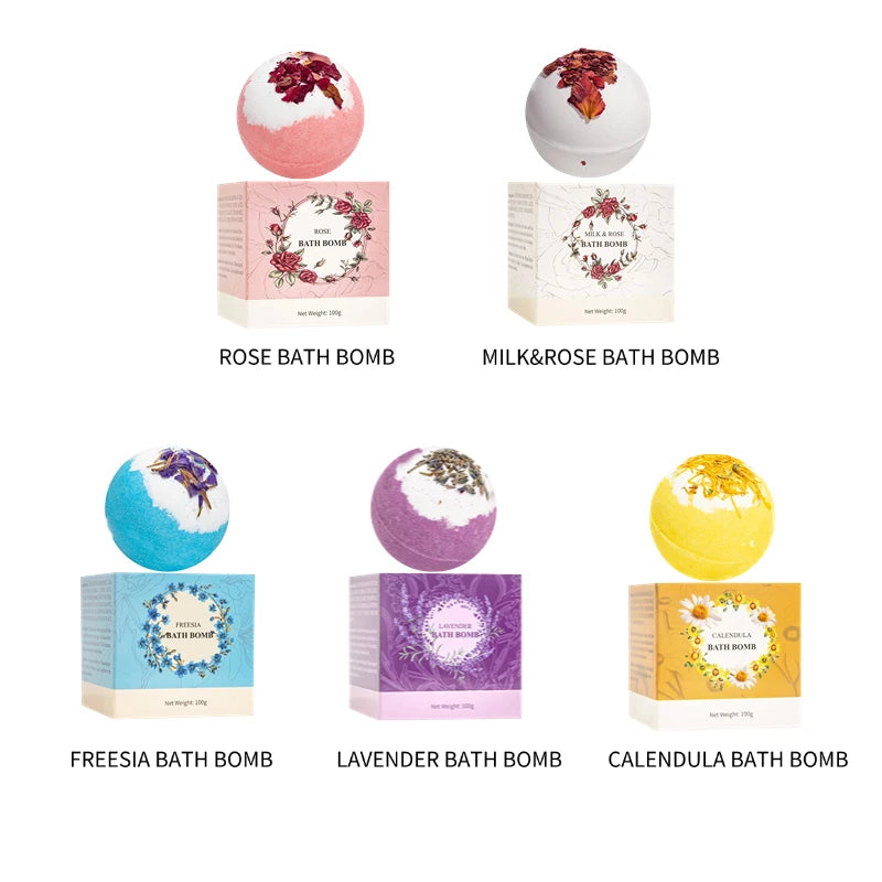 Set de bombas de baño con bola de baño hidratante y exfoliante 