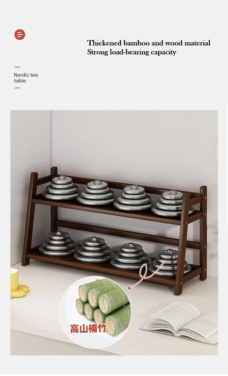 Bamboo Spice Caddy Shelf 2-Layer