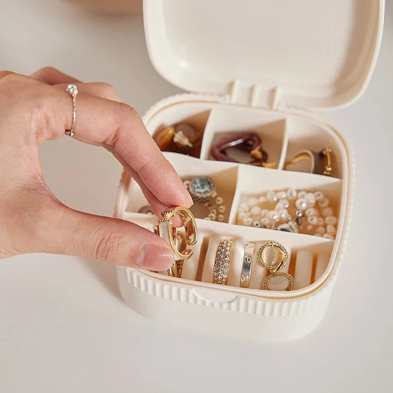 Caja organizadora de joyas de viaje portátil