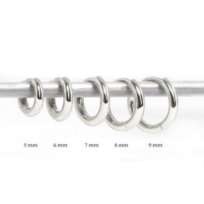 Aide 925 Sterling Silver Rose Gold Small Hoop Earrings For Women - BestShop