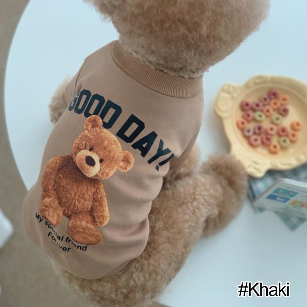 Autumn Winter Cartoon Bear Pet Hoodie - BestShop