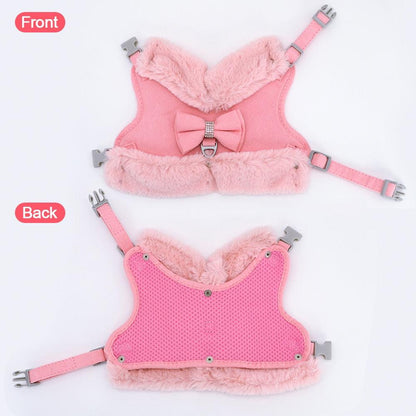 Cute Warm Winter Pet Harness Vest Set - BestShop
