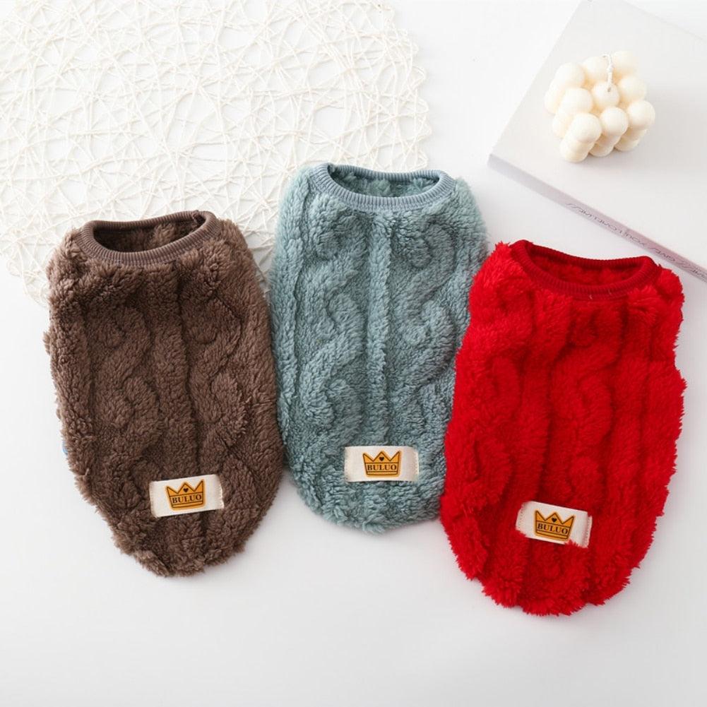 Cute Wavy Double-sided Fleece Pullover Pet Clothes - BestShop