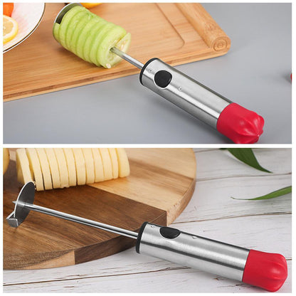 Drill Vegetable Fruit Corer Stainless Steel Tools Making Stuffed Vegetables Easy Grip Core Remover with 4 Blades for Kitchen - BestShop
