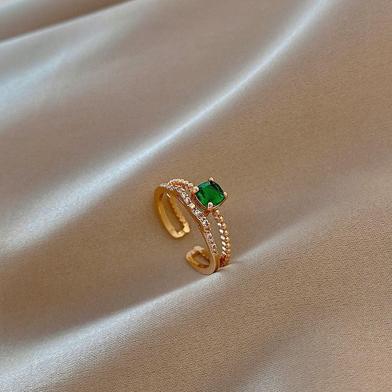Luxury Gold Color Pearl Zircon Rings for Woman - BestShop