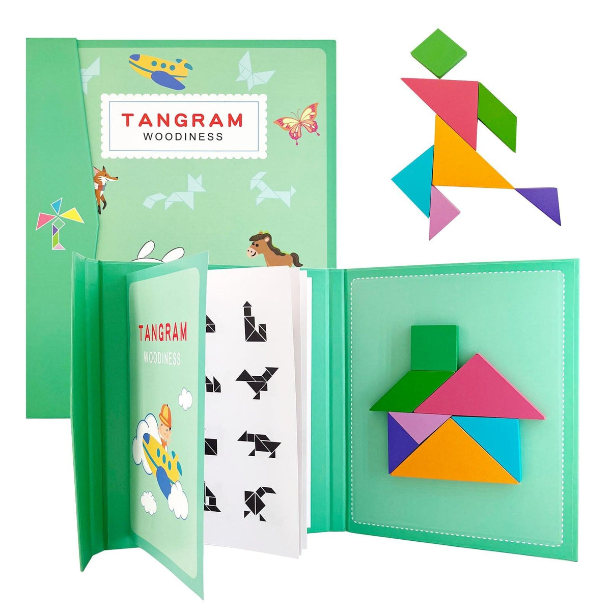Magnetic 3D Puzzle Geometric Shapes Wooden Toys - BestShop