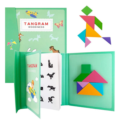 Magnetic 3D Puzzle Geometric Shapes Wooden Toys - BestShop