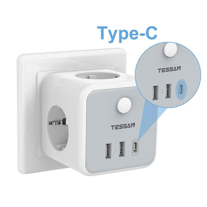 Power Strip with AC Outlets and USB Charging Ports - BestShop