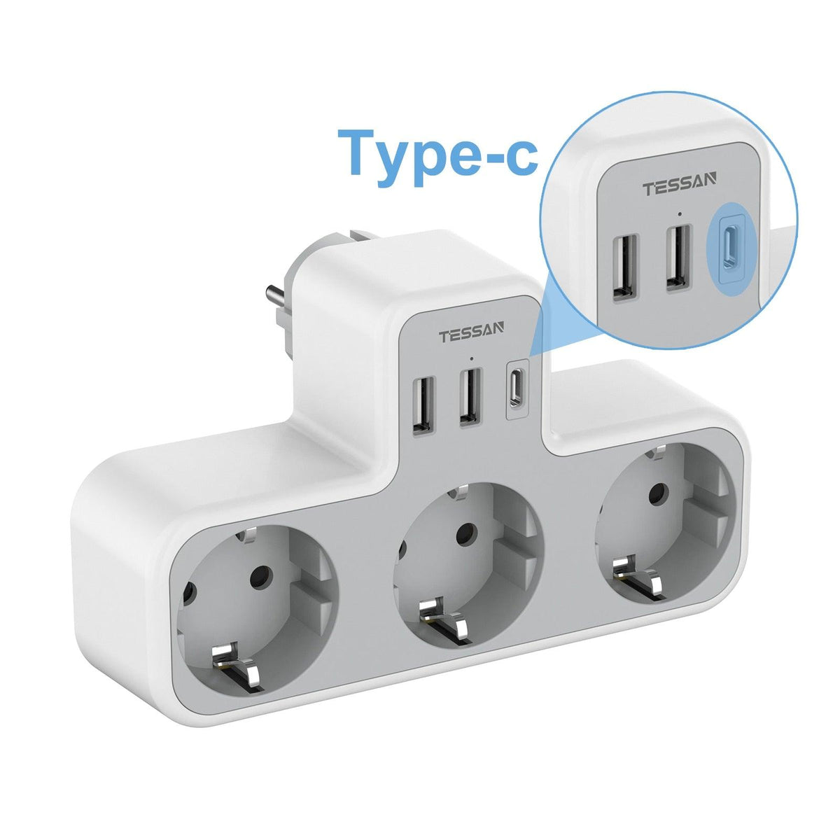 Power Strip with AC Outlets and USB Charging Ports - BestShop