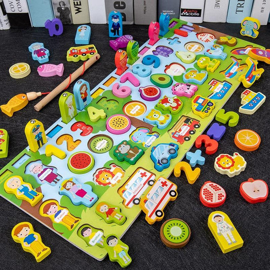 QWZ Kids Montessori Educational Wooden Math Toys - BestShop