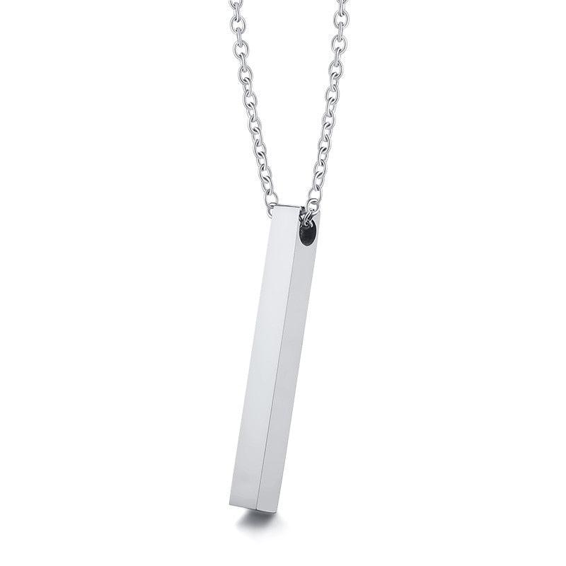 Vnox 3D Vertical Bar Necklaces for Men - BestShop